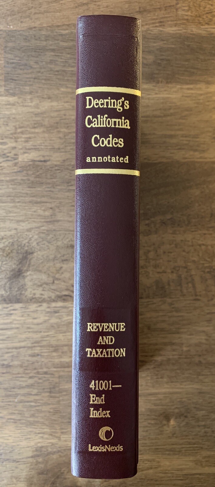 Deering’s California Codes Annotated Revenue & Taxation Lexis Nexis HB Law Book