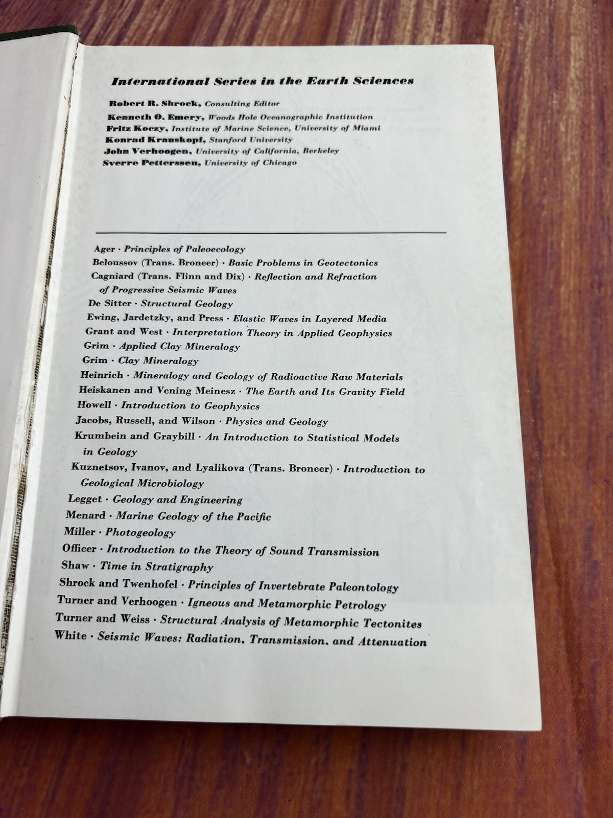 Interpretation Theory in Applied Geophysics by FS Gran 1965 – VERY GOOD