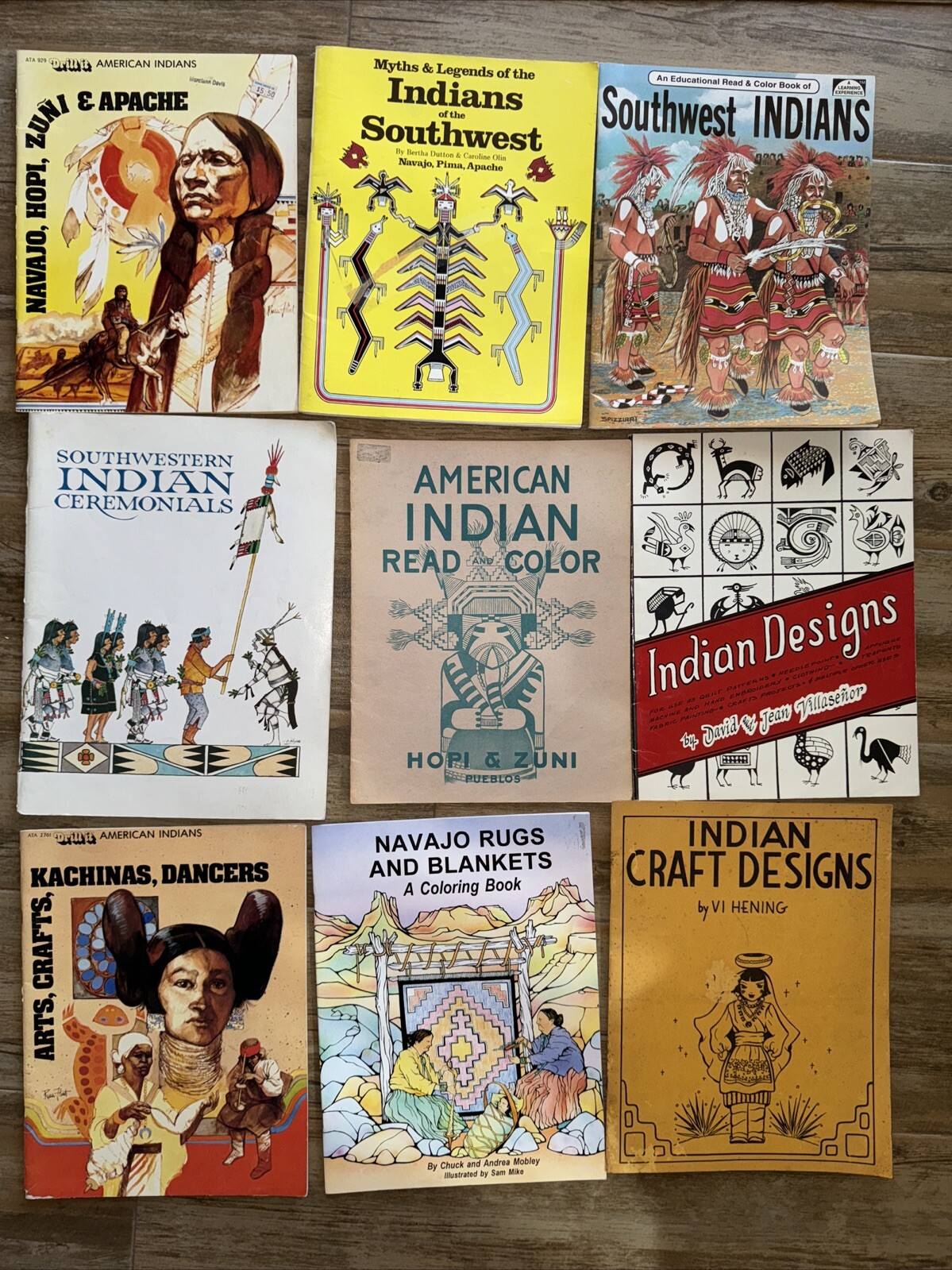 Southwest Indian Native American Teacher Workbooks Resources Vintage Design Art