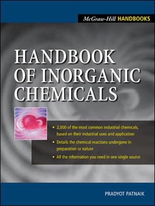 Handbook of Inorganic Chemicals Hardcover Pradyot Patnaik