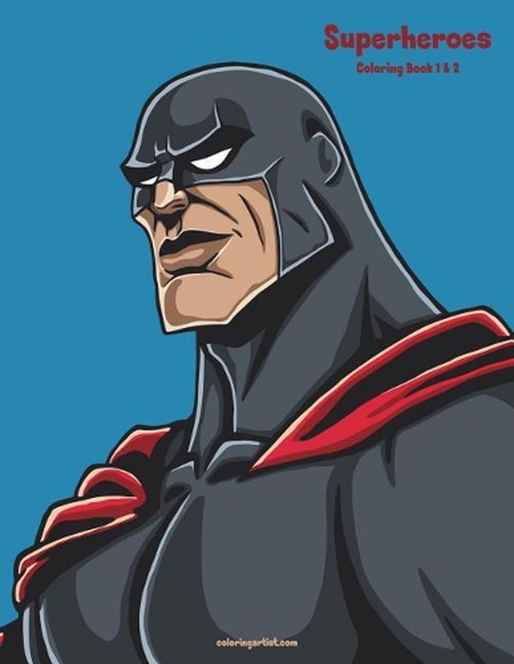 Superheroes Coloring Book 1 & 2 by Nick Snels (English) Paperback Book