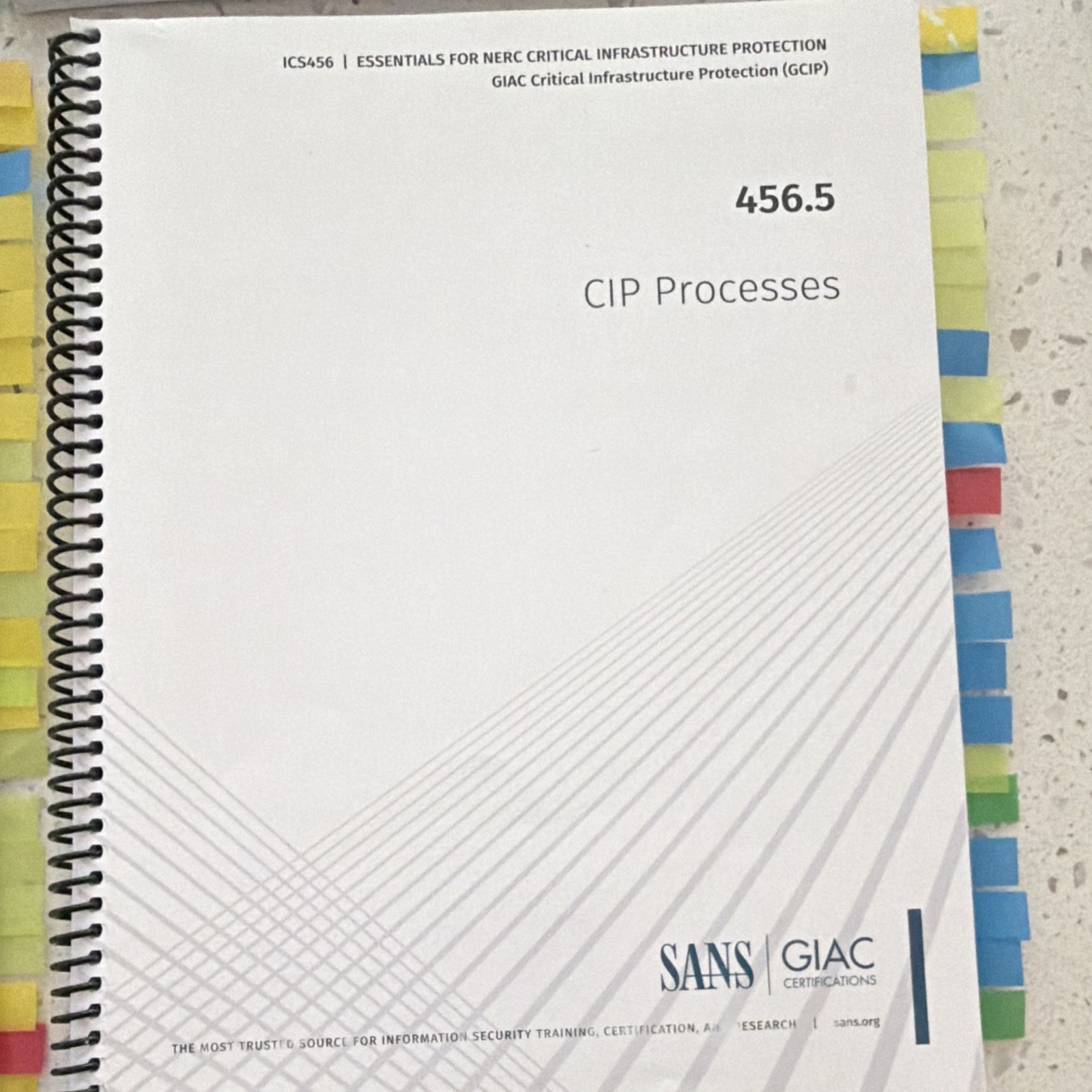 SANS GIAC GCIP ICS456 NERC CIP Workbook Ring/Wire Bound Tim Conway 2024