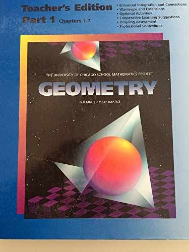 Geometry Part 1 Teacher’s Edition Chapters – Textbook, by Ucsmp – Acceptable n