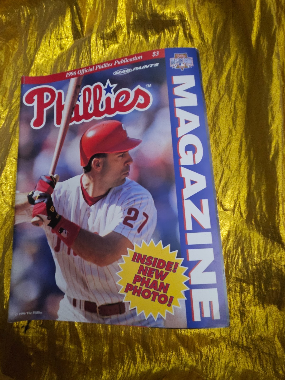 The PHILADELPHIA PHILLIES MAGAZINE ALL-STAR GAME 1996 Publication 72 Pages PHOTO