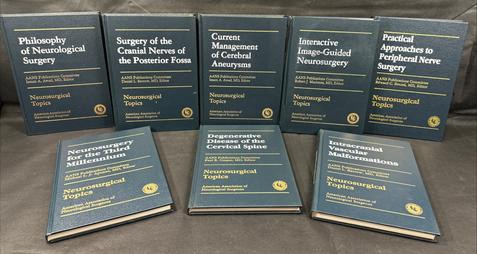 Lot of 8 – Neurosurgical Topics Mixed Titles And Topics AANS Publications HC