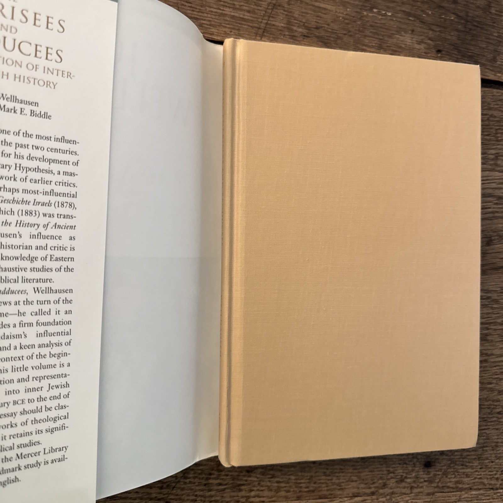 Pharisees and Sadducees Hardcover + Dust Jacket – Julius Wellhausen VERY GOOD +