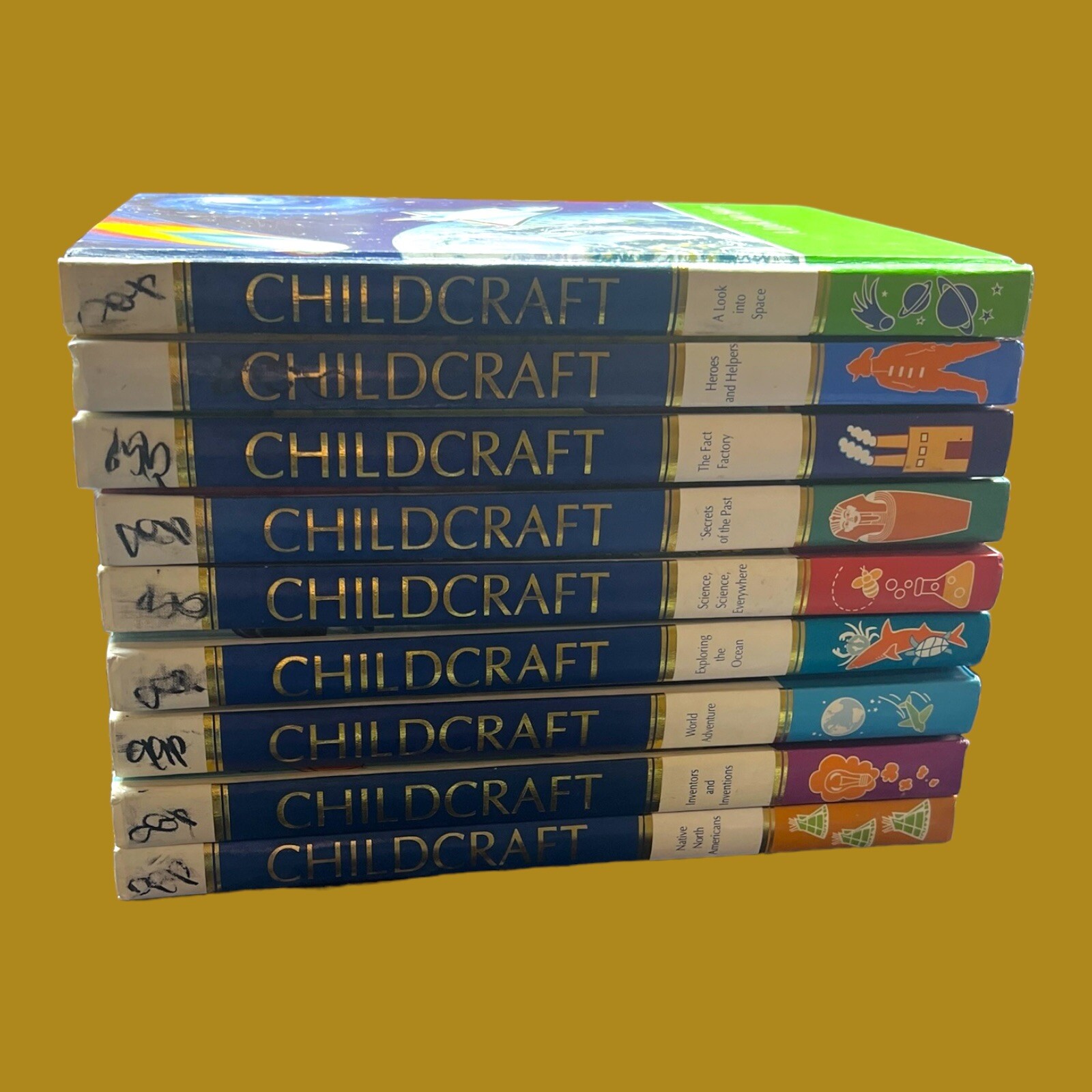 VINTAGE Childcraft Annual Books – Hardcover Mixed Lot Of 9 Homeschool Annuals