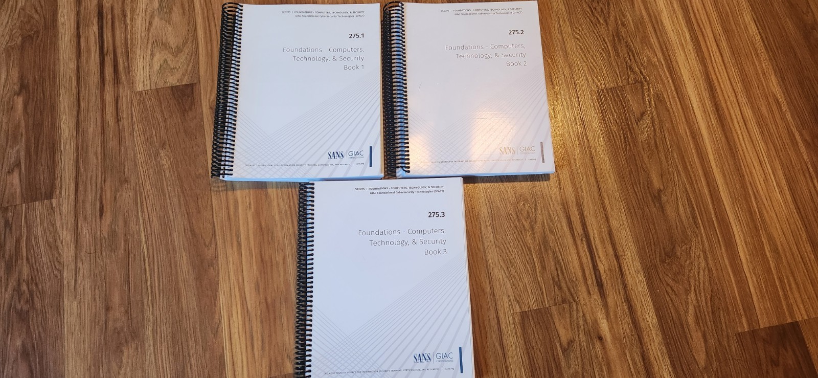 SANS GIAC SEC275 Foundations – Computers Technology Security 3 Book Set Complete