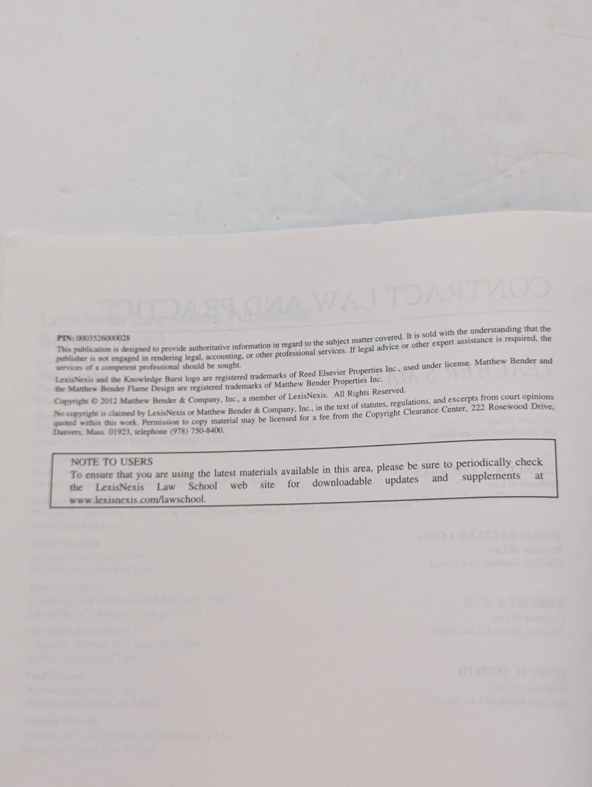 Contract Law and Practice Revised Second Edition Teacher’s Manual