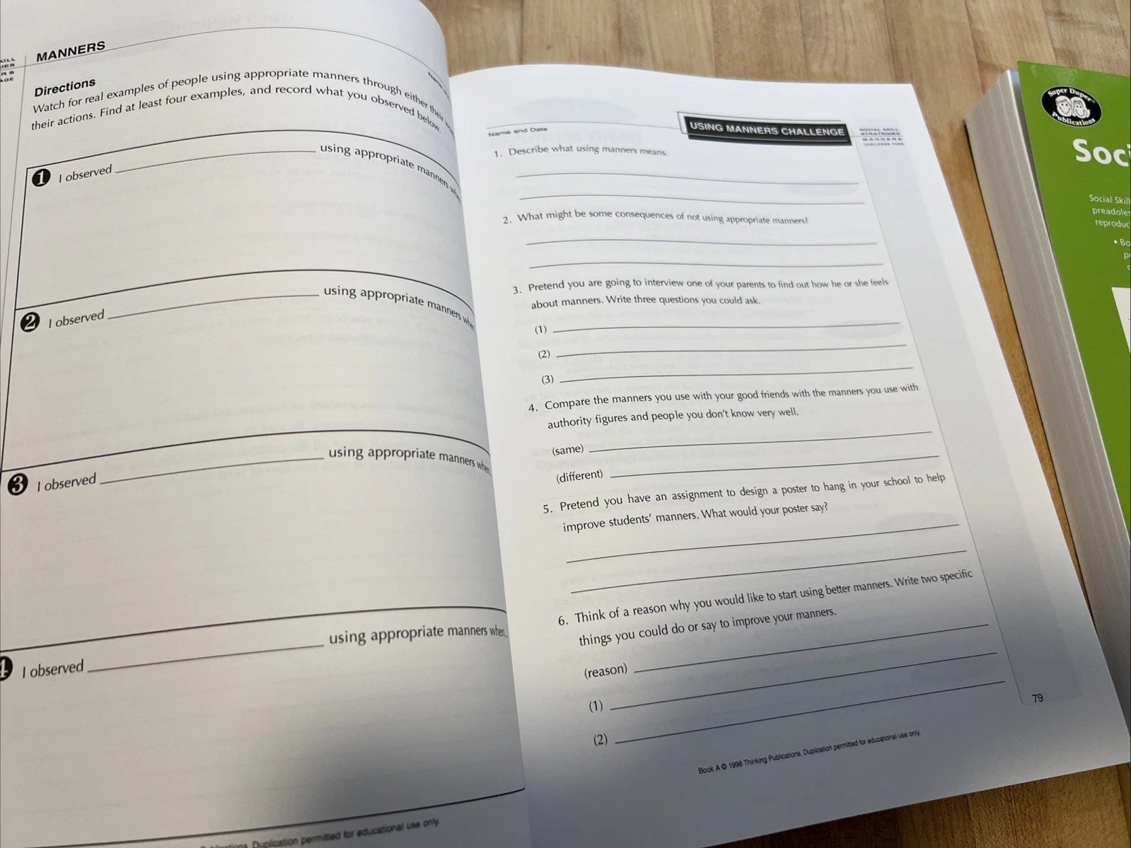 Social Skill Strategies: Social-Emotional Curriculum for Adolescents books A&B