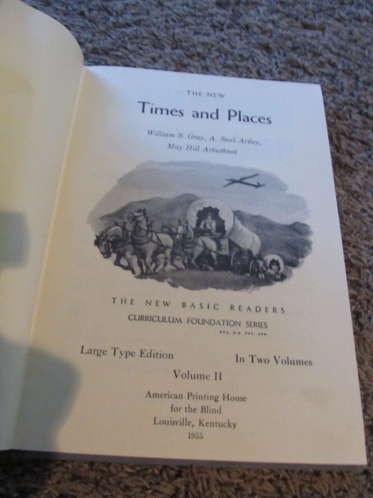 Dick & Jane Basic Readers THE NEW TIMES AND PLACES Large Type Edition V 2 1955