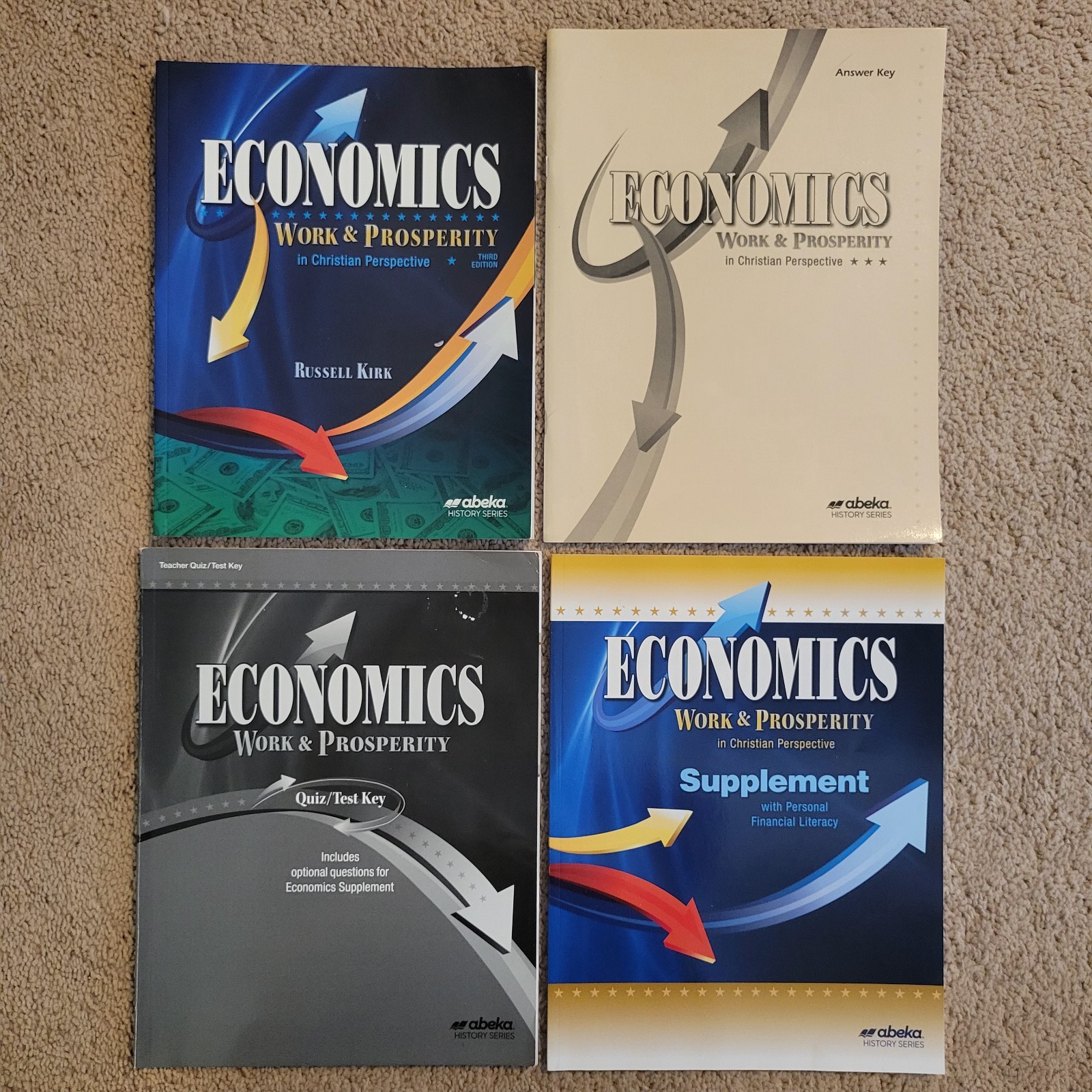 Abeka Economics Elective Work & Prosperity 12th Grade 4 Books