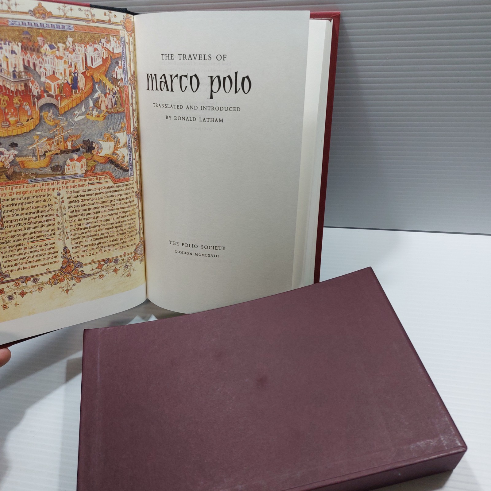 The Travels of Marco Polo (Folio Society, 1968) with slipcase Hardcover