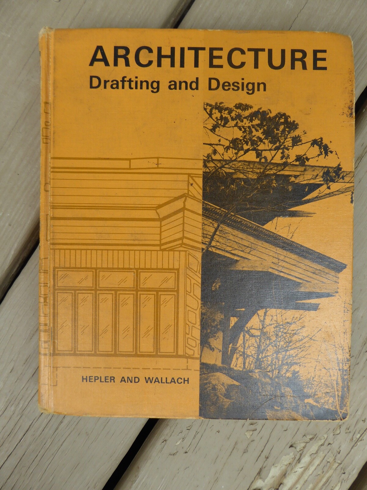 Vtg HC Book Architecture Drafting and Design Hepler & Wallach 1965 HS Textbook