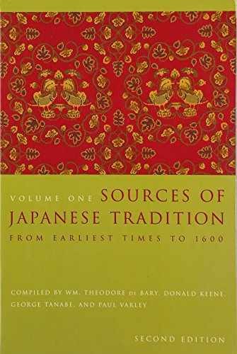 Sources of Japanese Tradition, – Paperback, by Bary Wm. Theodore – Very Good
