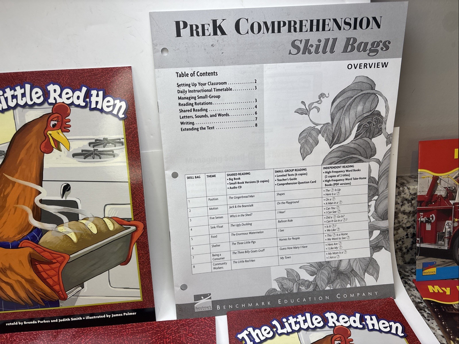 Mixed Lot Of Benchmark Education THE LITTLE RED HEN TEACHER’S RESOURCE SYSTEM