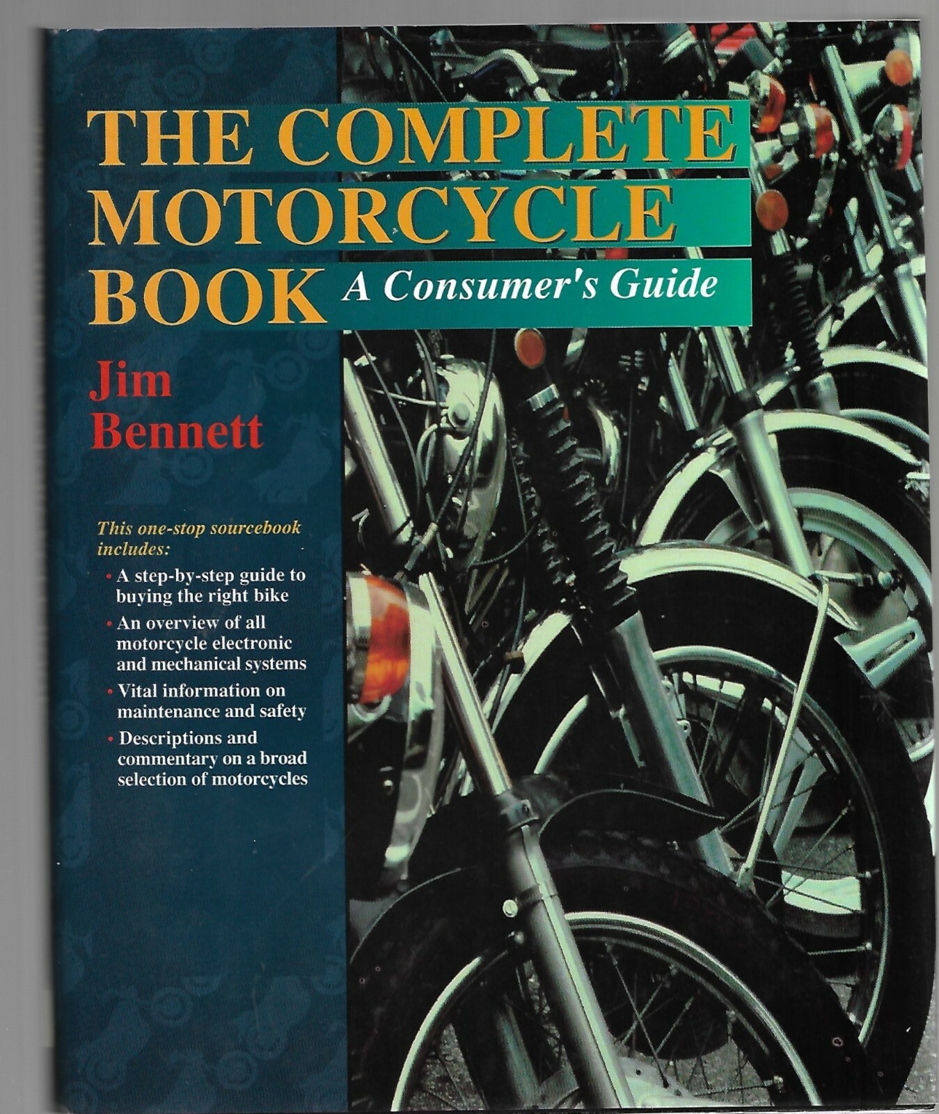 1995 Hardback w DJ-The Complete Motorcycle Book-Illustrated-Jim Bennett- VG
