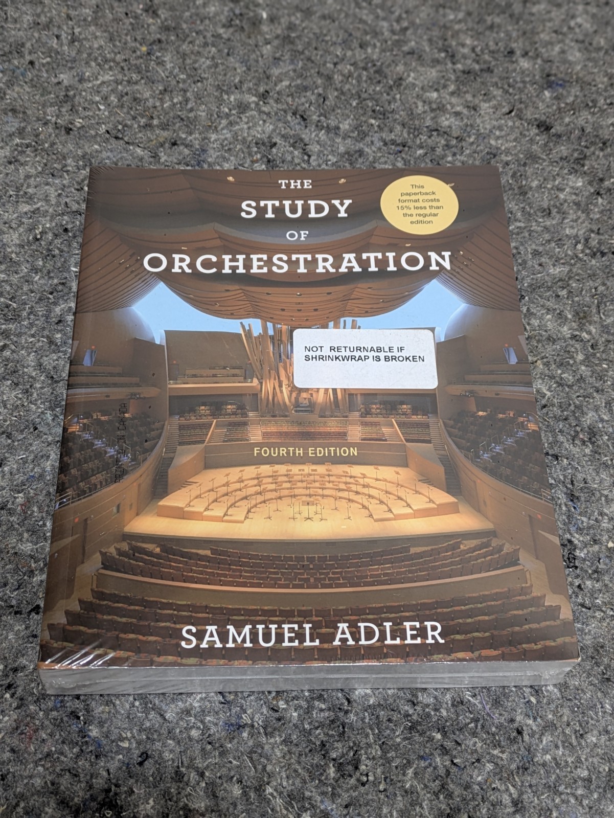 Study of Orchestration Fourth Edition Samuel Adler Paperback Book NEW & SEALED