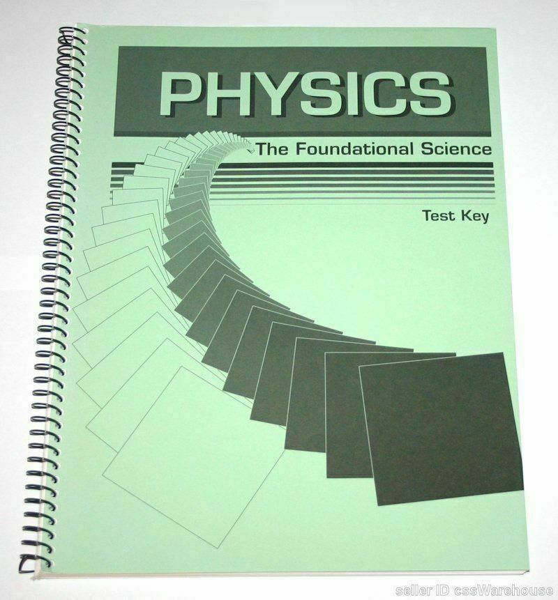 A Beka Book Physics Foundational Science Teacher Test Answer Key Guide Grade 12