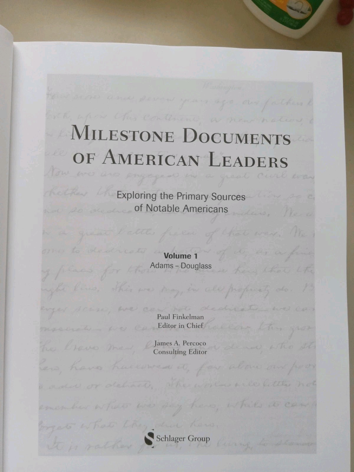 Milestone Documents Of American Leaders Volumes 1-4 Hardcover EX-LIBRARY