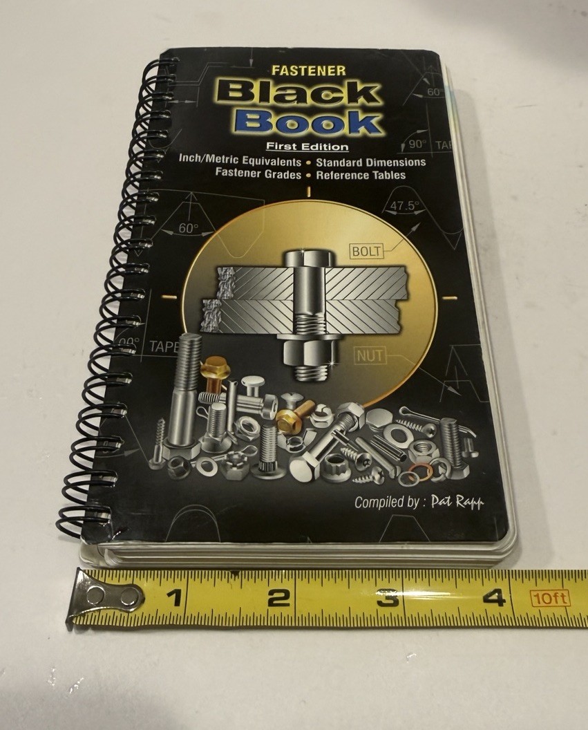 BLACK BOOK Fastener Book with Free Gage NOS First Edition Pat Rapp