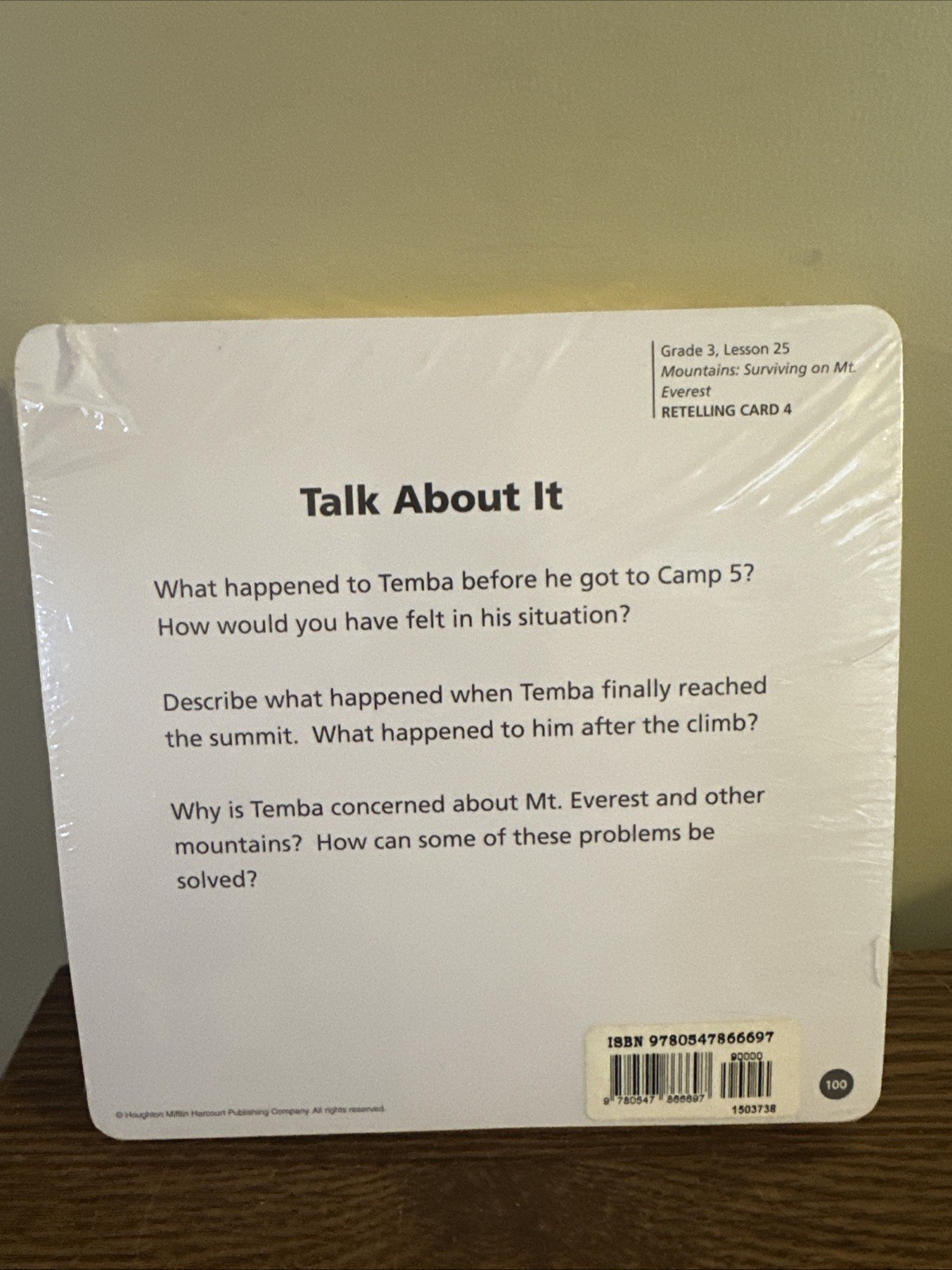 Harcourt Journeys Common Core 3rd Grade Retelling Cards Lesson 25 Talk About It