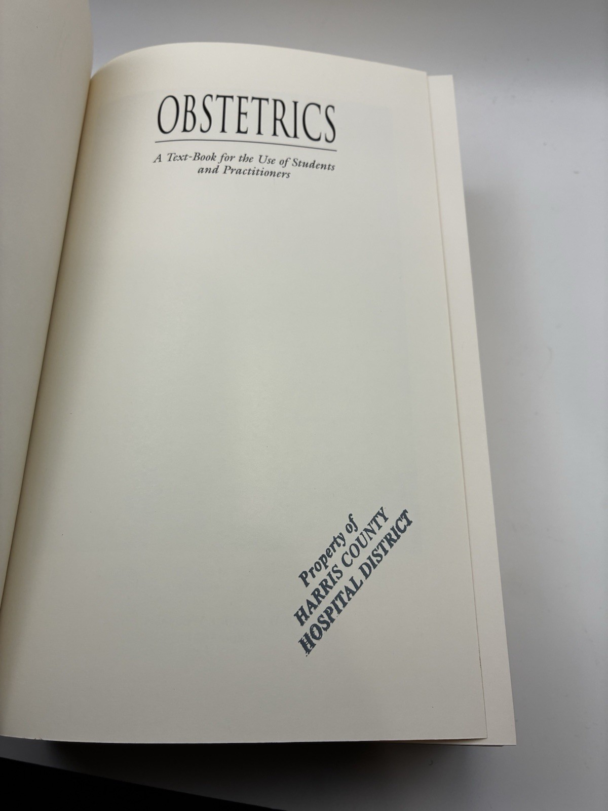 OBSTETRICS by J. Whitridge Williams 1997 Collector’s Edition No 1812 in Slipcase