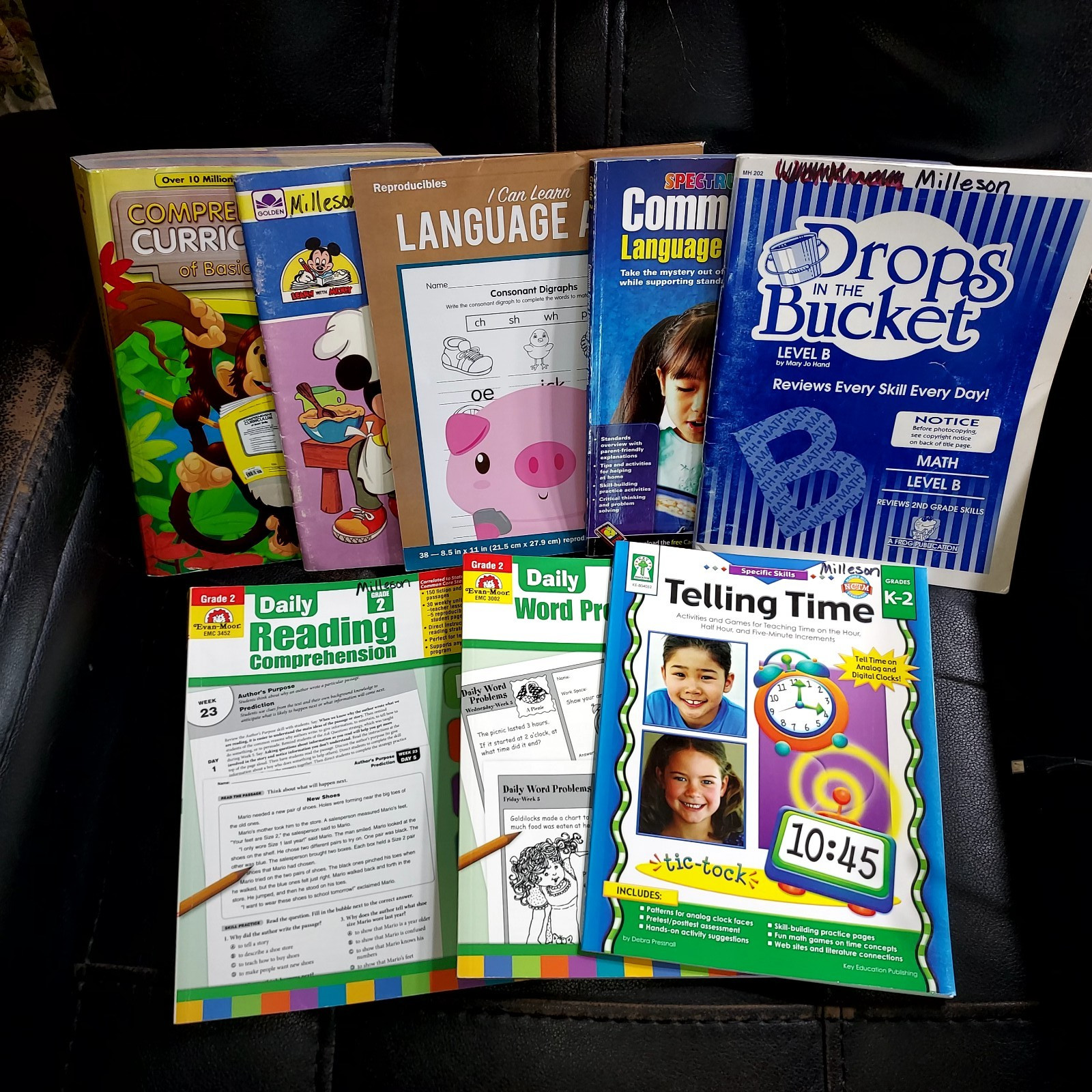 Lot of 8 2nd grade skills math reading interest daily review homeschool summer