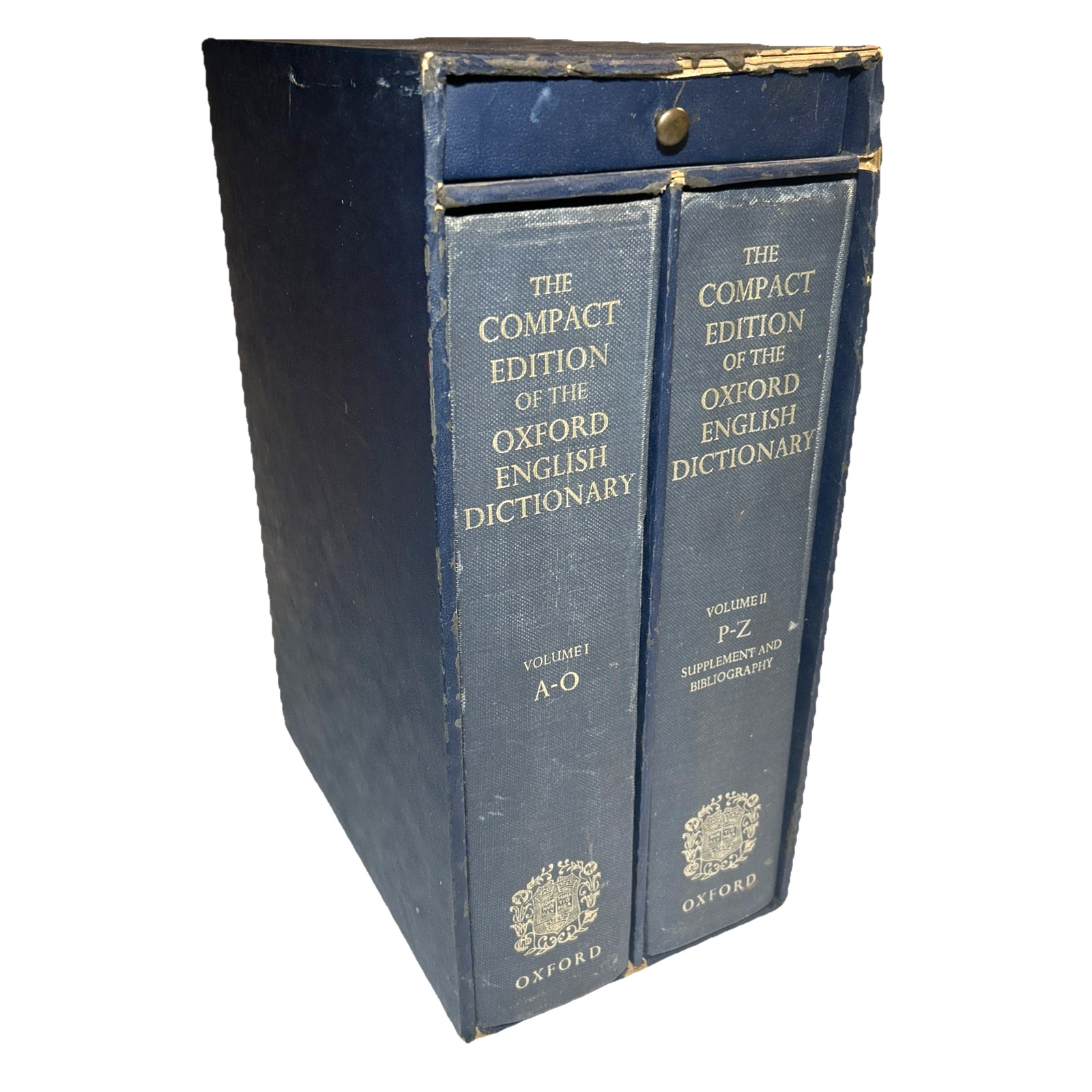 1971 Compact Edition Oxford English Dictionary With Original Magnifier Slipcase