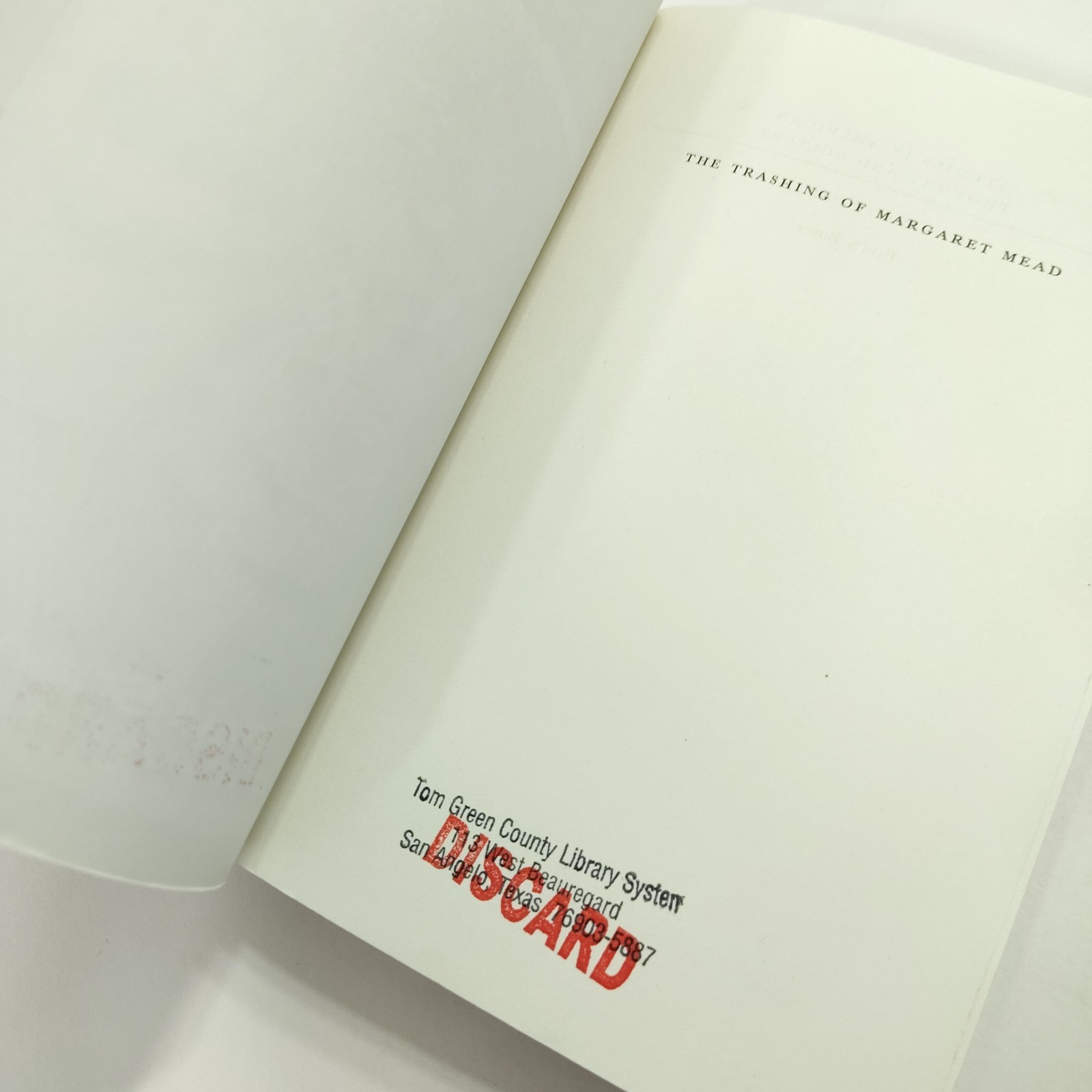 Trashing of Margaret Mead [VG] Paul Shankman Anatomy Anthropological Controversy