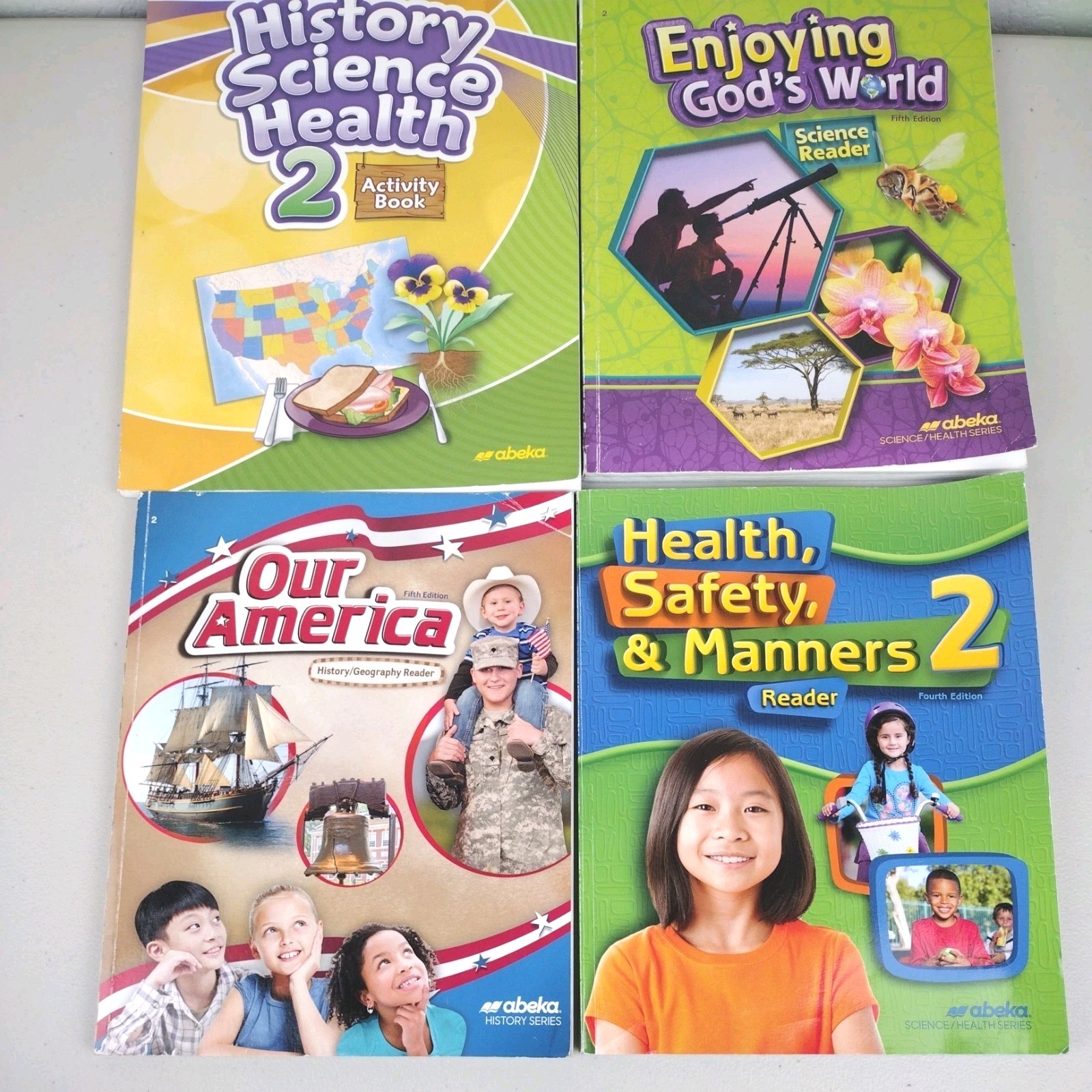 Abeka 2nd grade Book LOT 23 Books Homeschool Science, Math, History, Reading