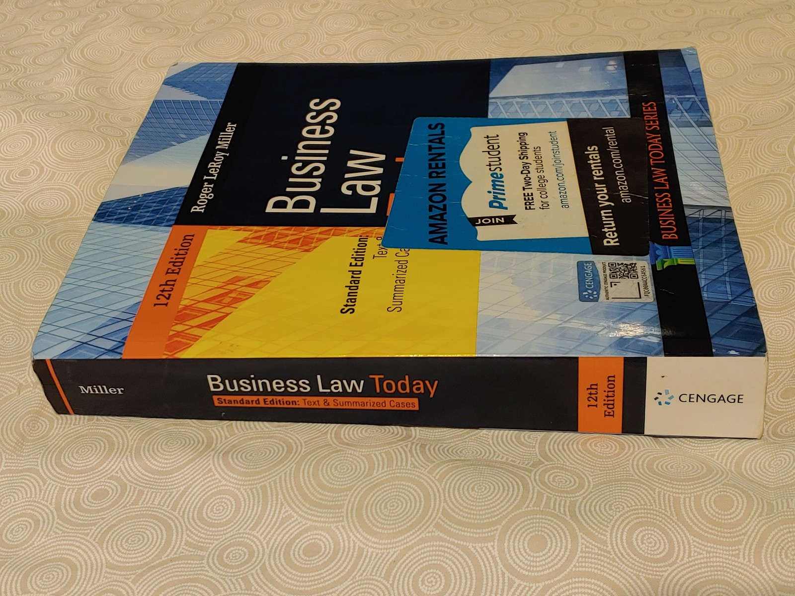 Business Law Today: Standard Twelfth (12th) edition. It’s the (paperback) law!