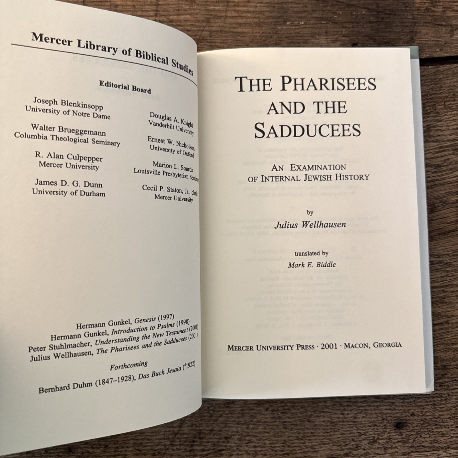 Pharisees and Sadducees Hardcover + Dust Jacket – Julius Wellhausen VERY GOOD +