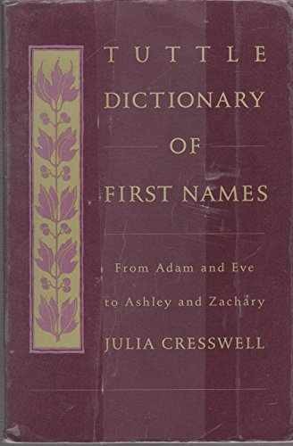 Tuttle Dictionary of First Names: – Paperback, by Cresswell Julia – Very Good