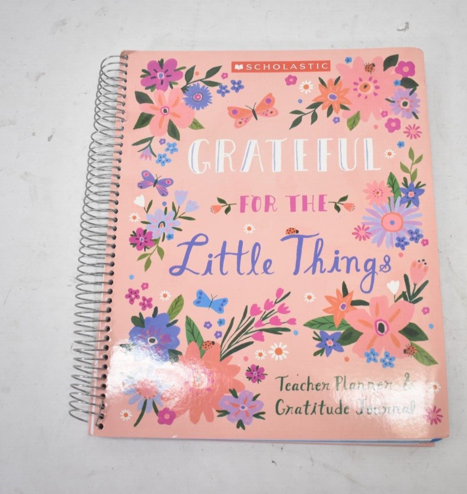 Gratitude Teacher Planner & Journal Paperback Spiral Bound Notebook Scholastic
