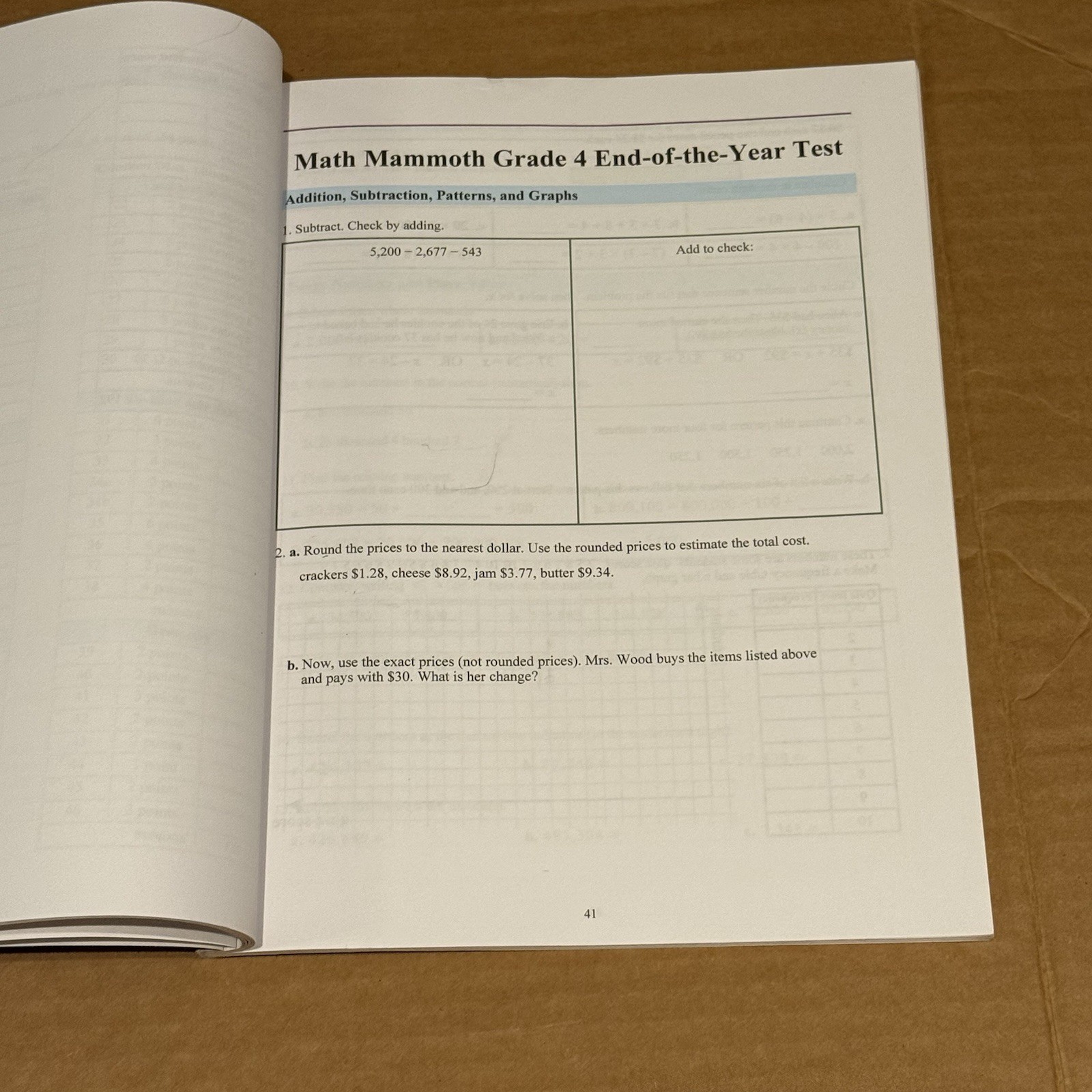 Math Mammoth Grade 4: 4A, 4B Worktext, Tests & Cumulative Review, Answer Keys