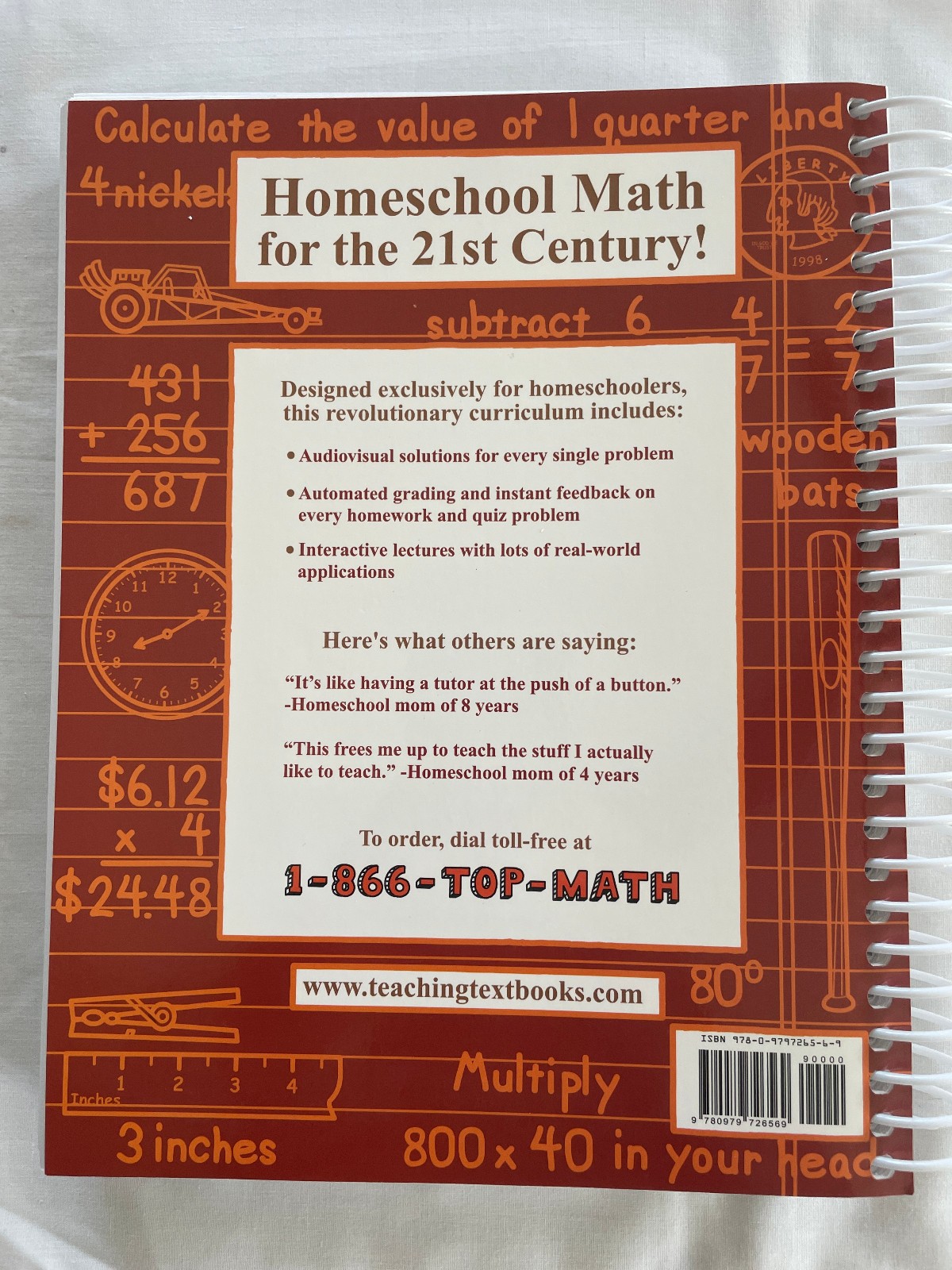 Math 4: A Teaching Textbook by Greg & Shawn Sabouri, 2008 Spiral Bound PB