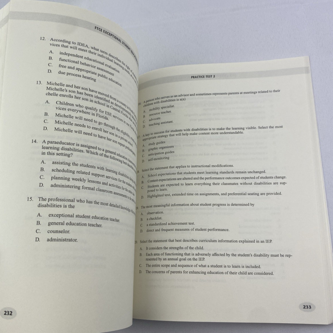 FTCE Teacher Certification Test Prep FTCE Exceptional Student Education K-12 ESE