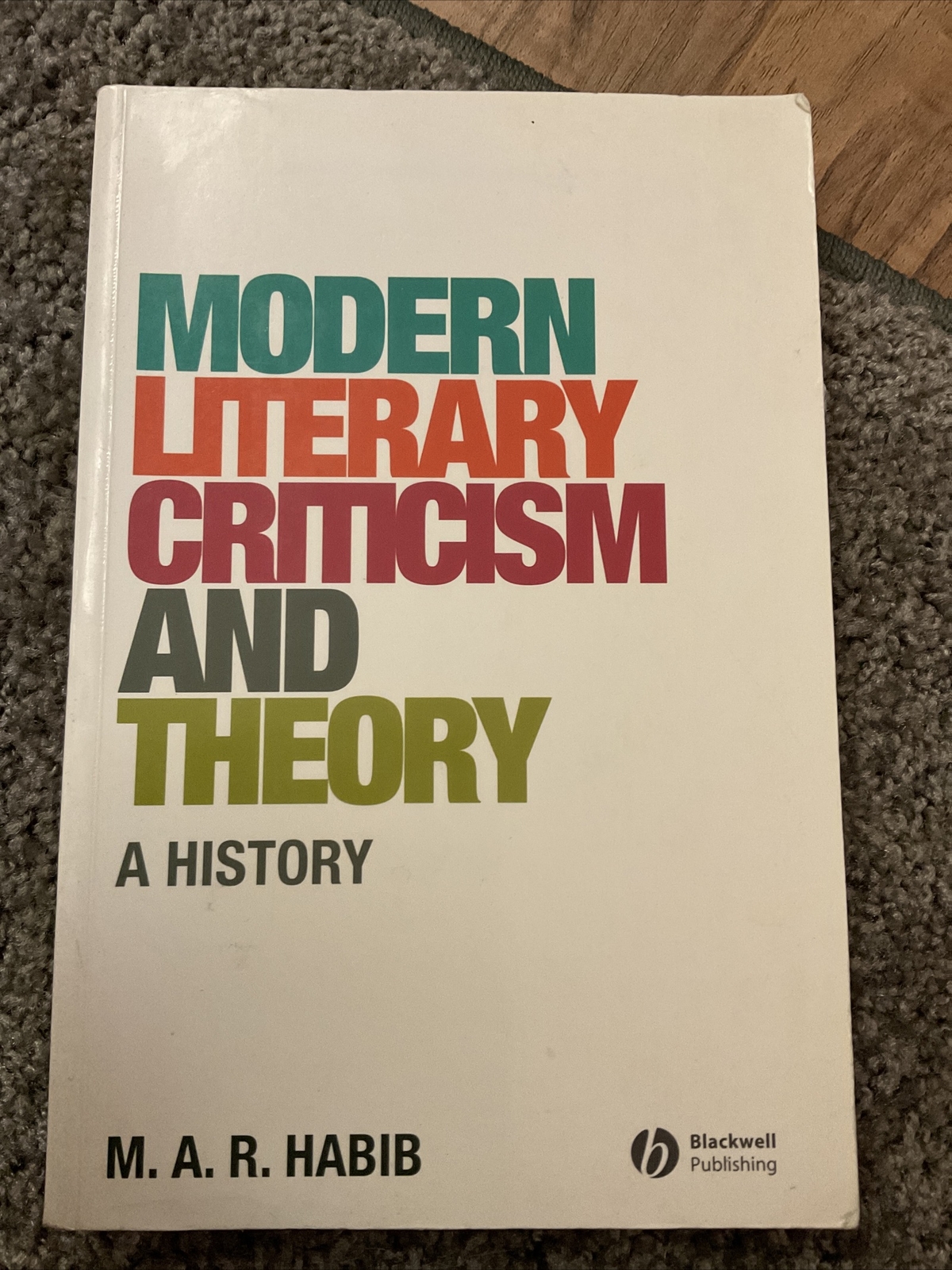 Modern Literary Criticism and Theory, HABIB 9781405176668 Fast Free Shipping,,