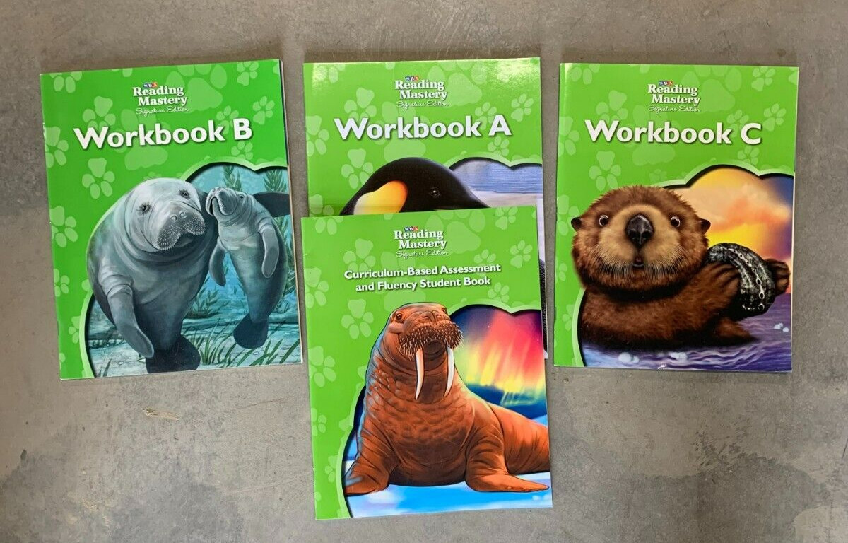 SRA Reading Mastery Grade 2 Student Workbooks A, B and C-Assessment Book 2008