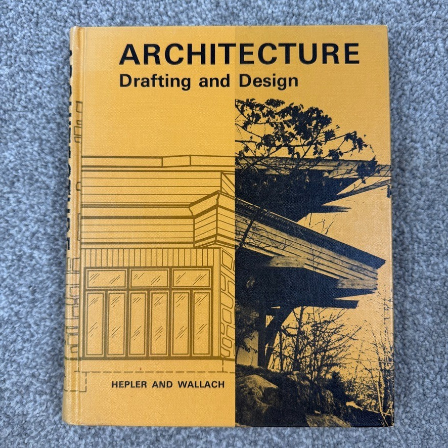 Vtg Architecture Drafting And Design Hepler & Wallach 1965 Hardcover HS Textbook