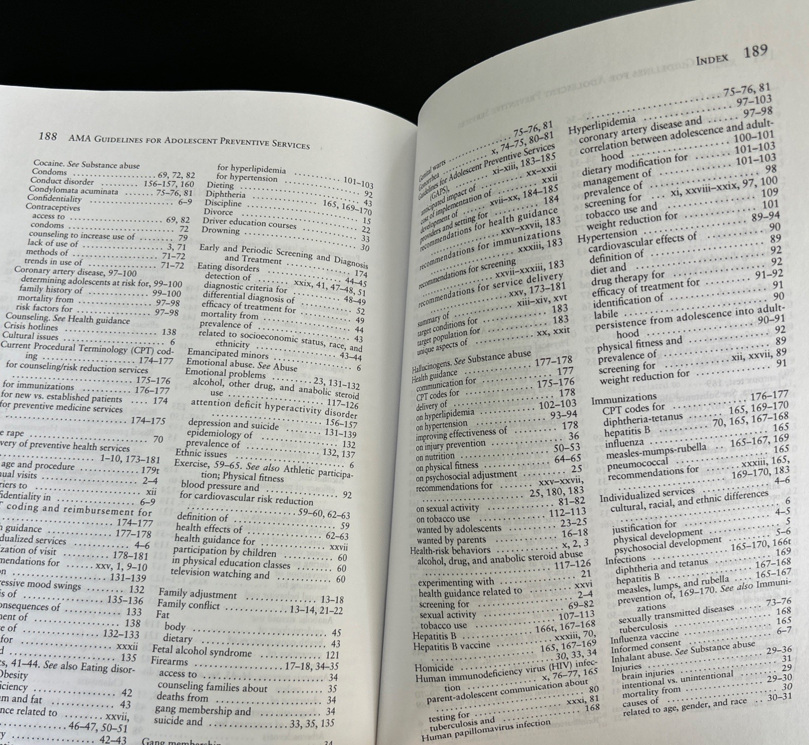 AMA Guidelines For Adolescent Preventive Services GAPS- 1994