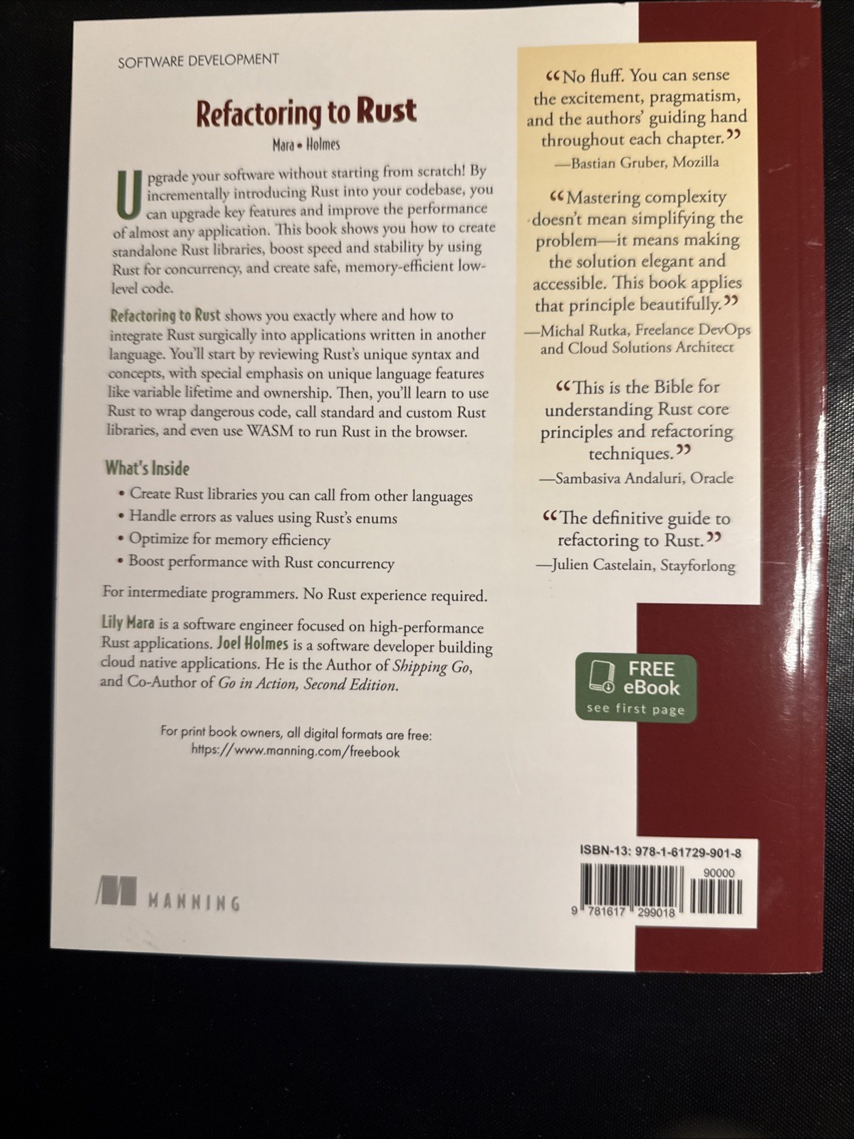 Refactoring to Rust, Paperback by Mara, Lily; Holmes, Joel, Like New Used, Fr…
