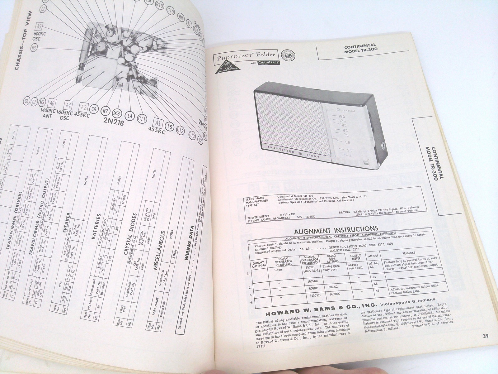 Howard W. Sams Servicing Transistor Radios Vol. 7 Photofact Publication Vintage