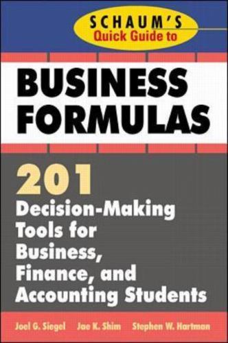 Schaum’s Quick Guide to Business Formulas: 201- paperback, 9780070580312, Siegel