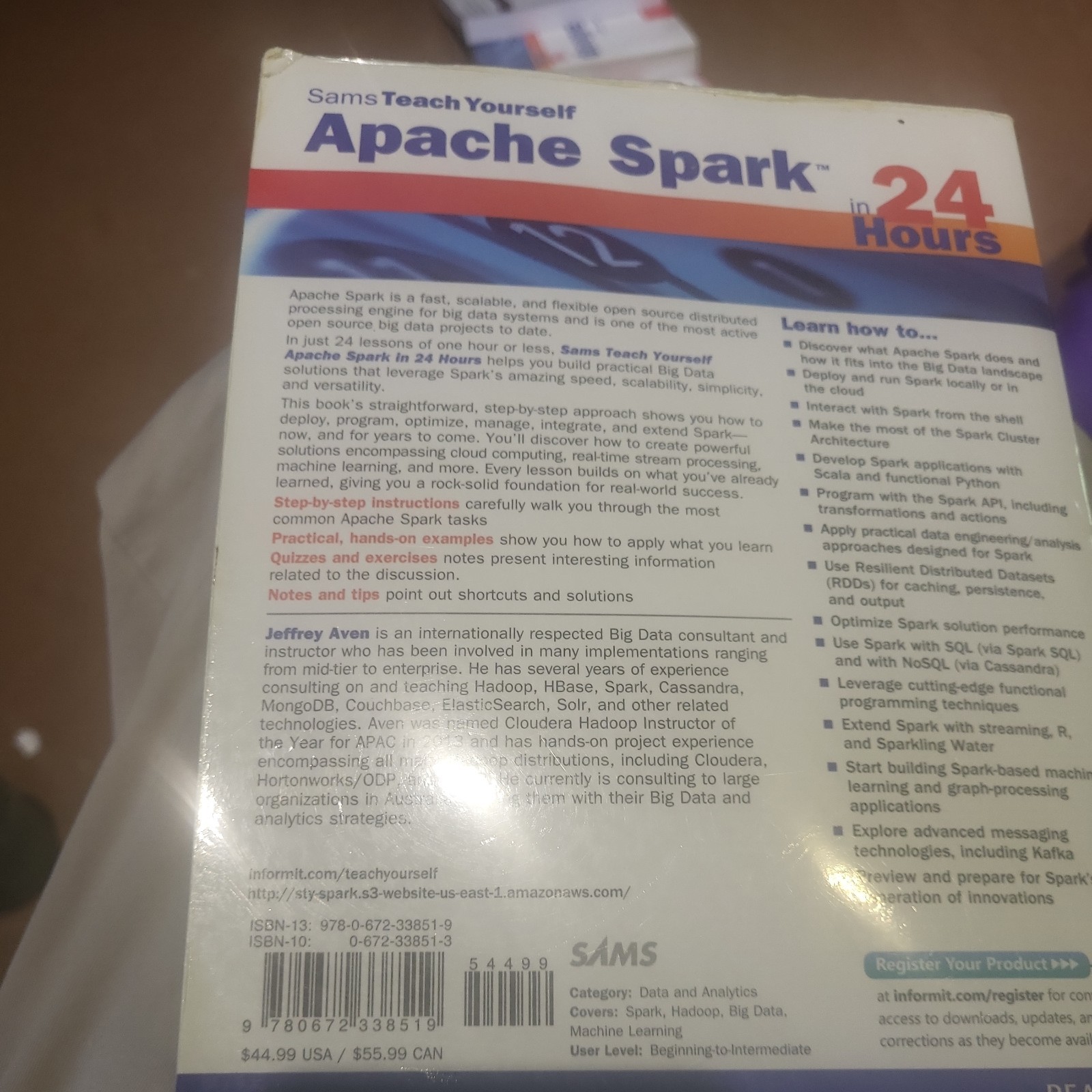 Sams Teach Yourself Ser.: Apache Spark in 24 Hours, Sams Teach Yourself by…