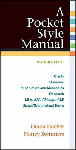 A Pocket Style Manual – Spiral-bound, by Hacker Diana; Sommers – Acceptable v