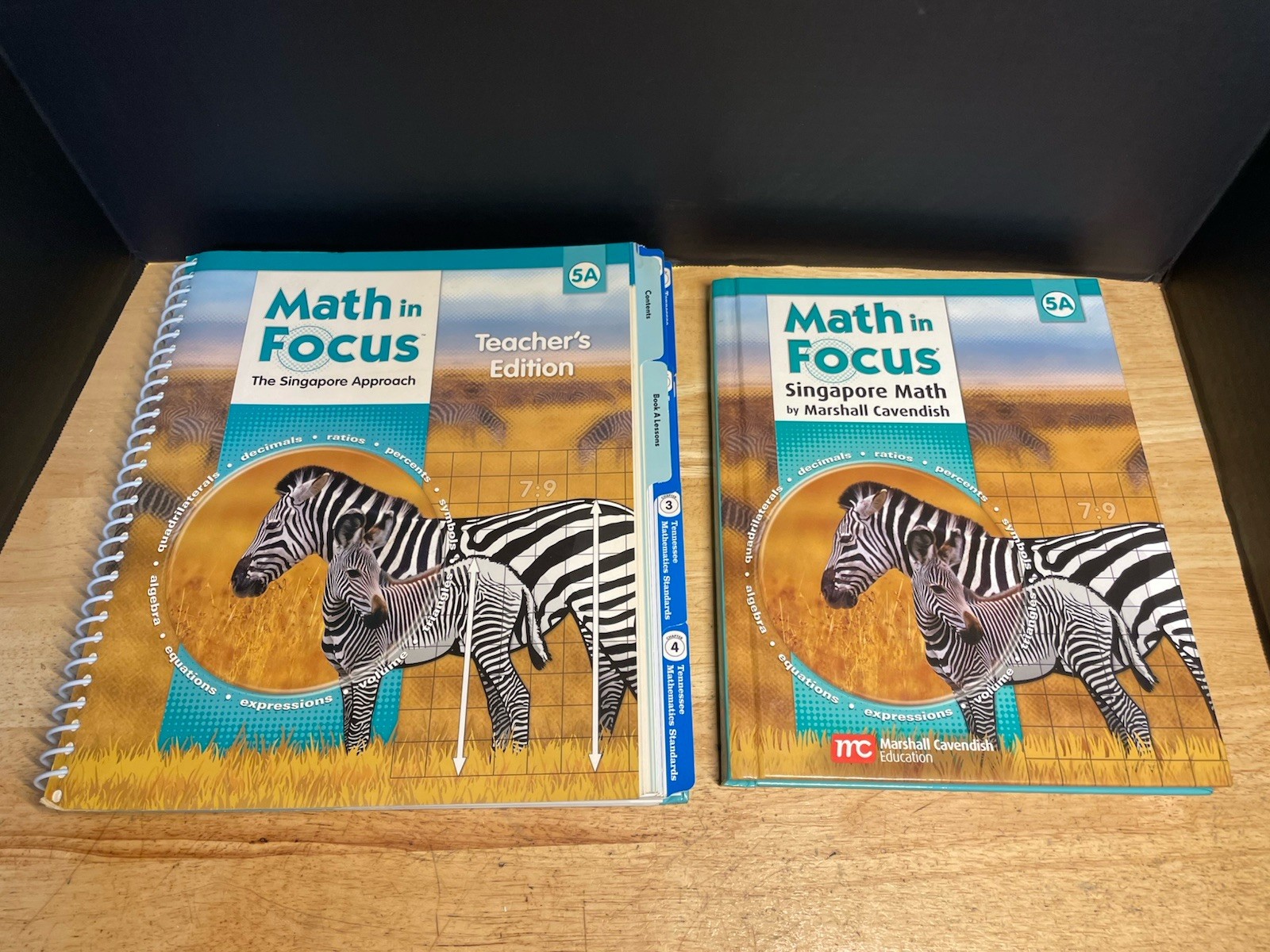 Math in Focus Grade 5 Tennessee Edition 5A Set Teacher Edition & Student Book
