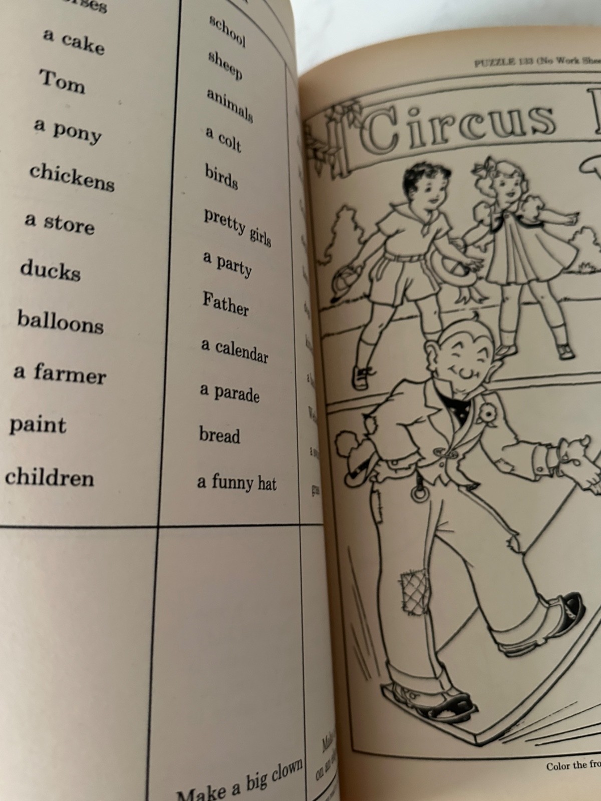 Vintage 1962 Not used ~ ” New Puzzle Pages” Book 3 McCormick-Mathers Pub