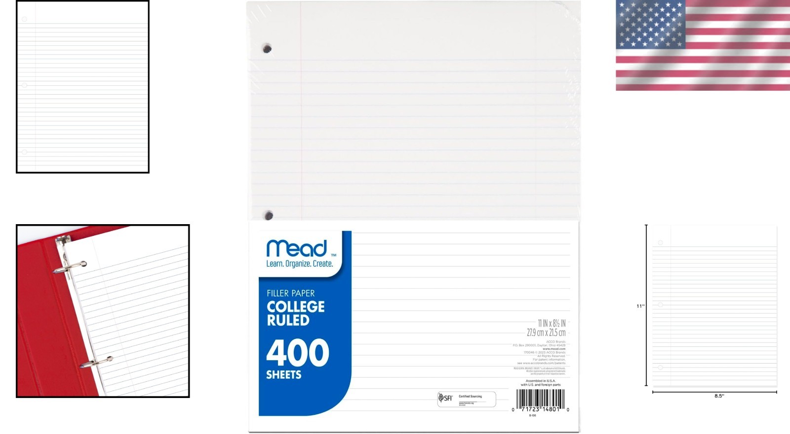 Loose Leaf Notebook Paper – 400 Sheets, College Ruled for Optimal Note Taking